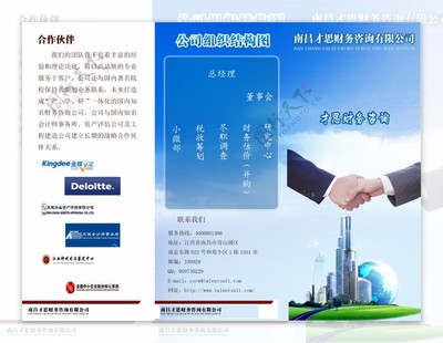 財務(wù)咨詢公司三折頁反面設(shè)計理念與內(nèi)容規(guī)劃